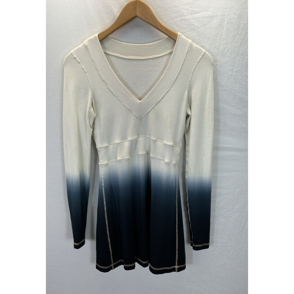 Lululemon size S/XS Long sleeve jersey knit fit flare dress *RARE* Navy Ombre